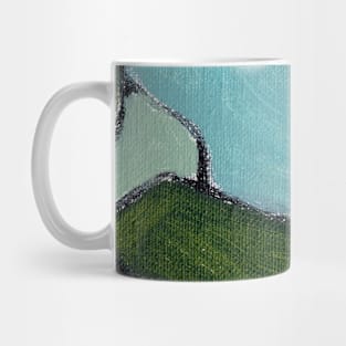 Green Cyan Abstract Art Mug